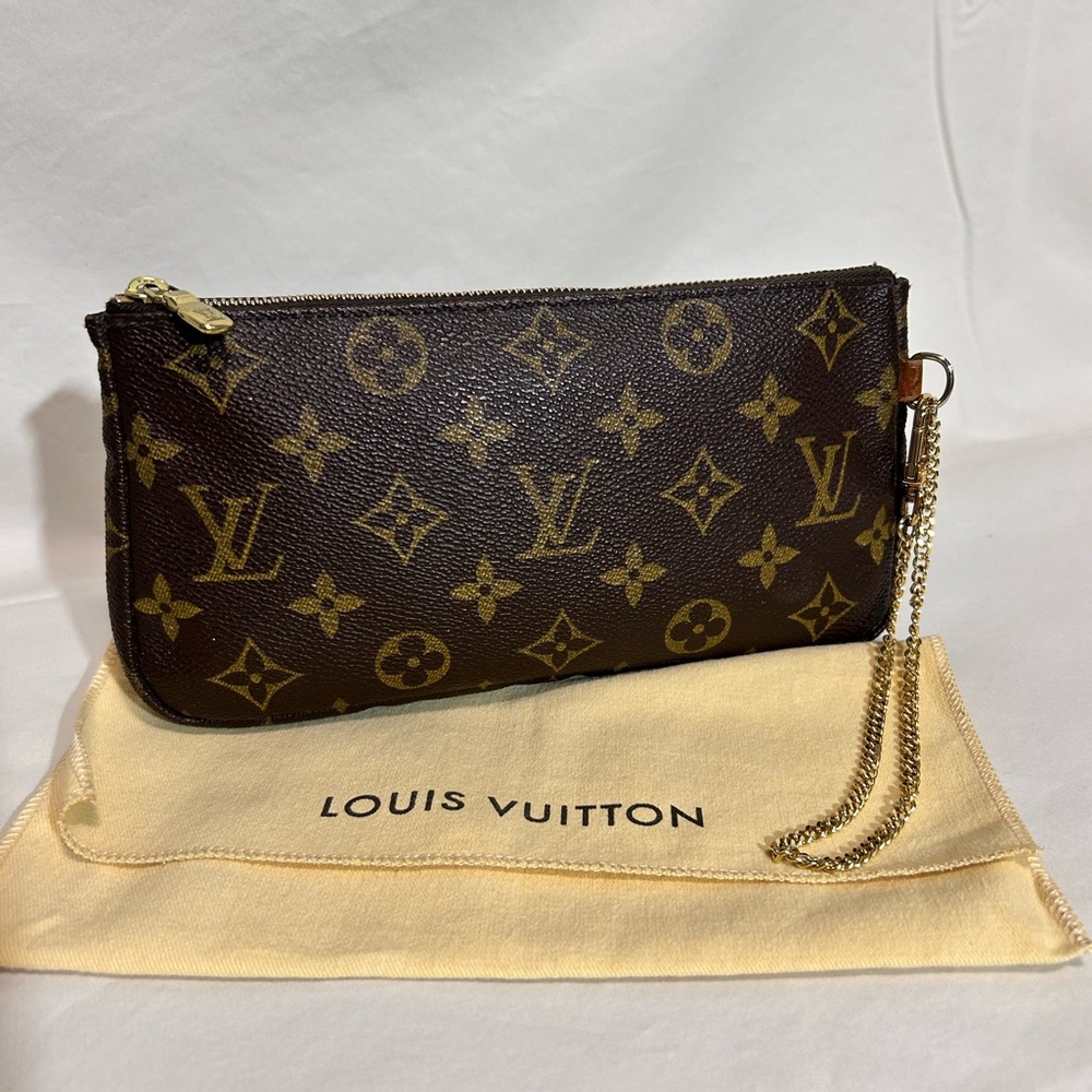 Louis Vuitton authentic Vintage Monogram Pouch from Sac Shopping tote